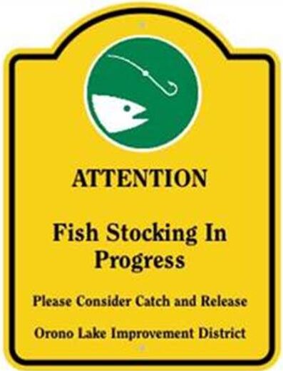 Fish stocking sign