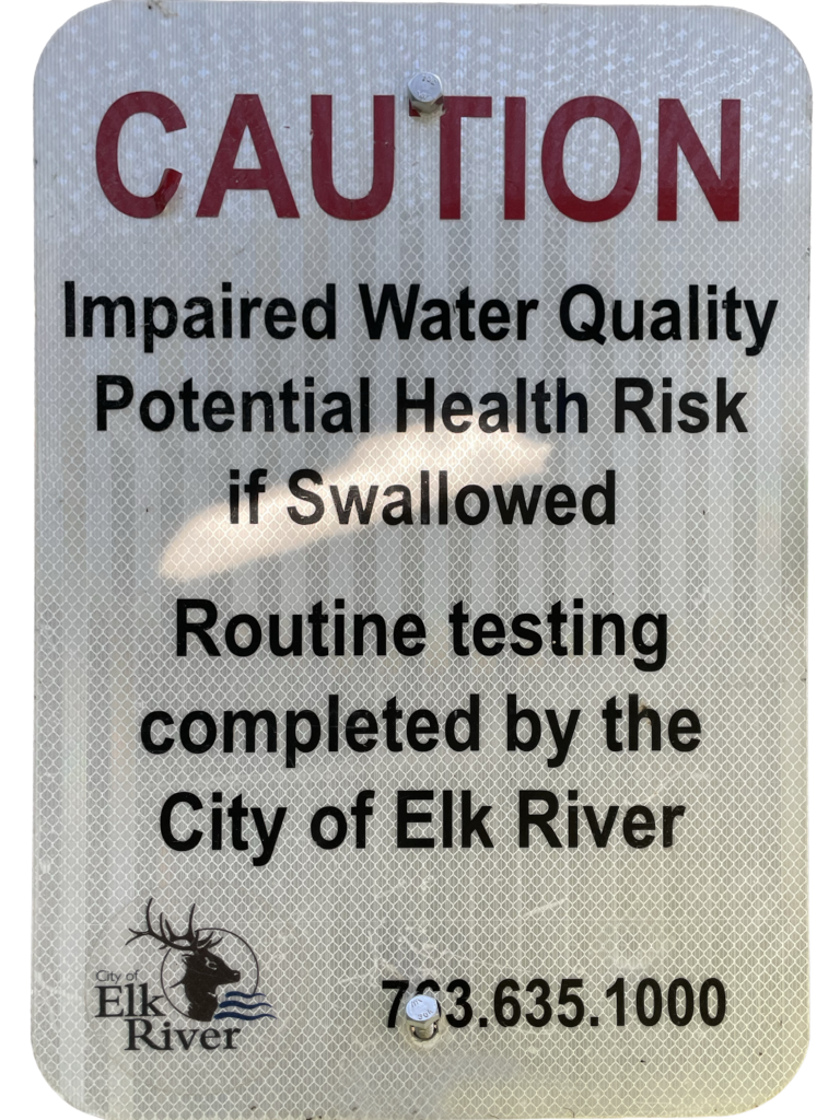 Caution -- Impaired Water Quality sign